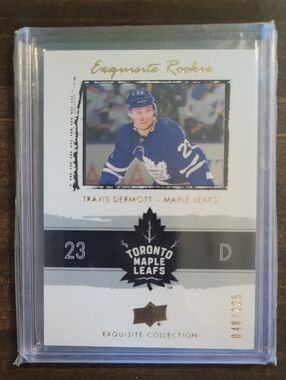 2018/19 Exquisite Collection Toronto Maple Leafs Travis Dermott Rookie Card